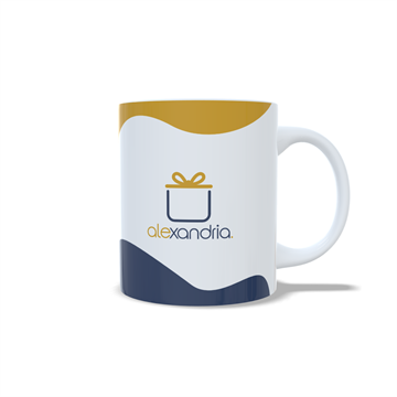 Caneca de Porcelana Branca 325ml com Caixa