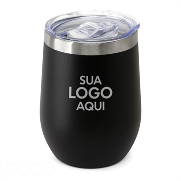 Copo Cuia Térmico Inox 350ml com Tampa Acrílica