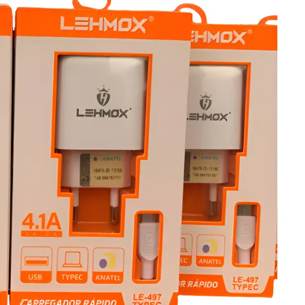 CARREGADOR LEHMOX 4.1A TIPO C