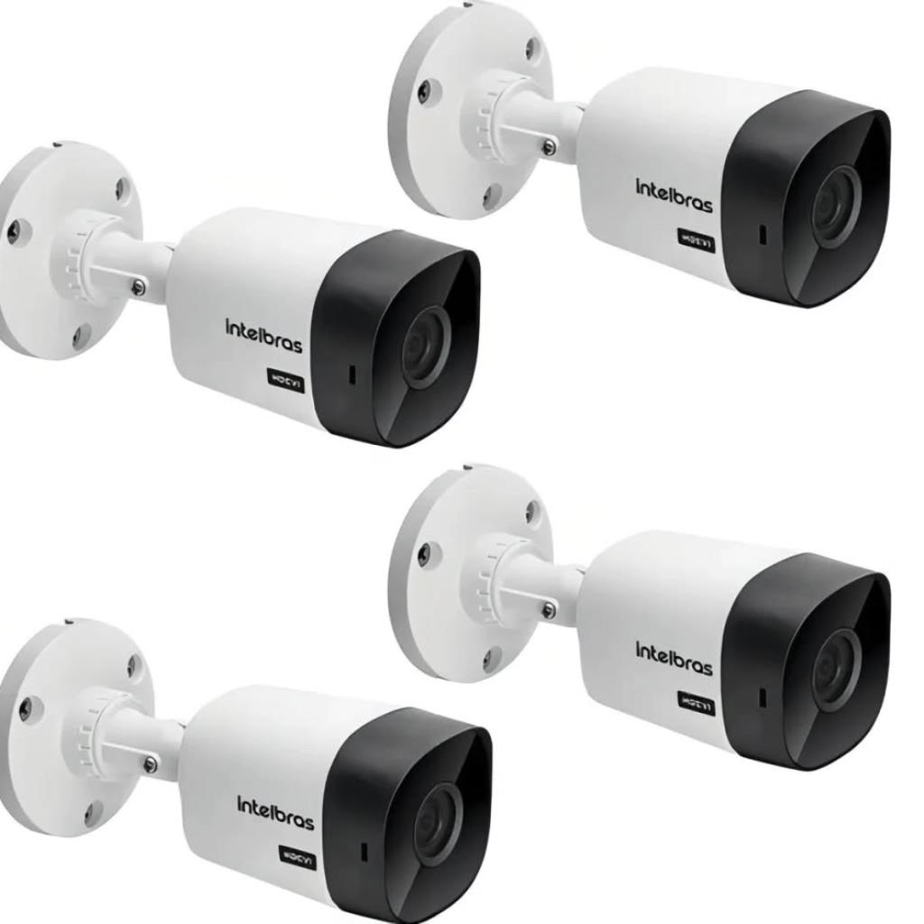 Kit 4 câmera de segurança intelbras VHC 1120b