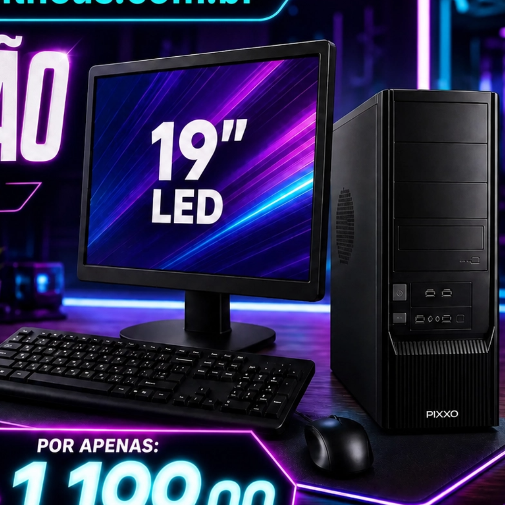 Computador intel i5 , 120Gb , Memoria 8GB, 19 Polegadas Led