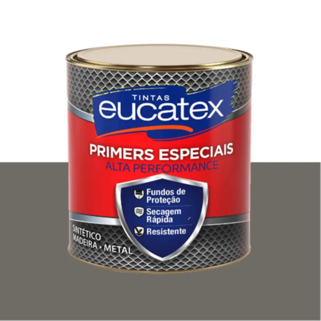 Eucatex Zarcão 900ml Cinza – Fundo Anticorrosivo para Proteção de Metais Ferrosos