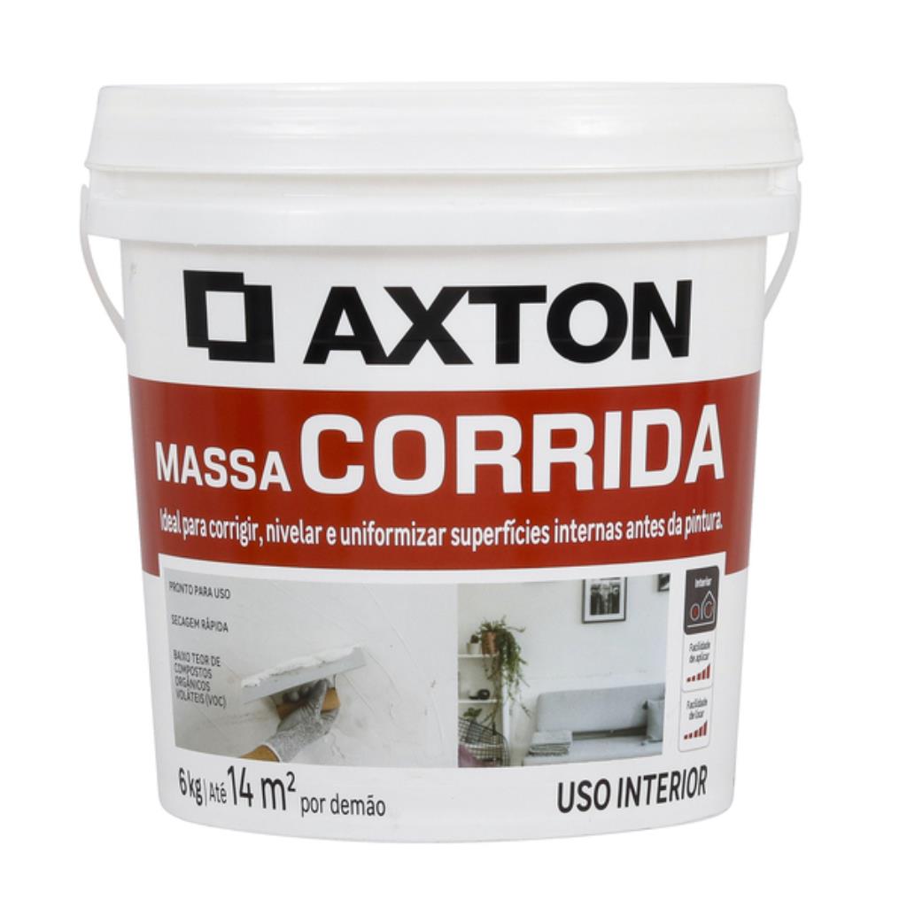 Massa Corrida Interna Axton 6kg – Nivelamento Prático e Secagem Rápida para Ambientes Internos