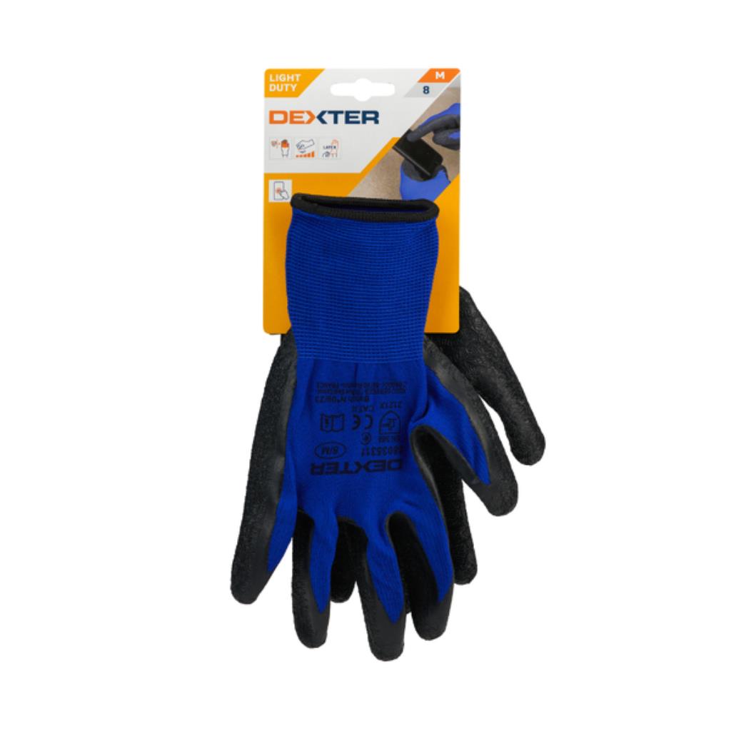 Luva Látex Touchscreen Dexter Média (M) – Proteção Mecânica com CA