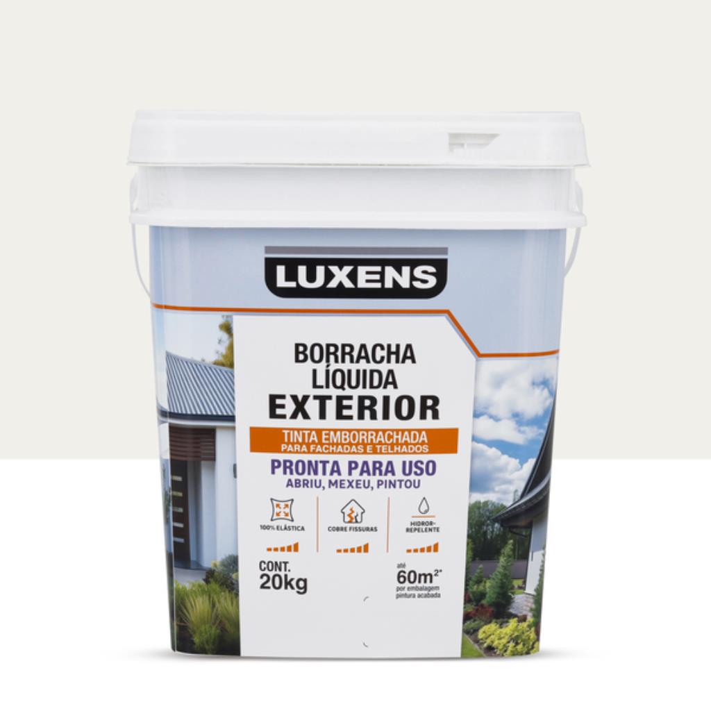 Tinta Emborrachada Luxens 20Kg – Proteção Elástica contra Sol e Chuva