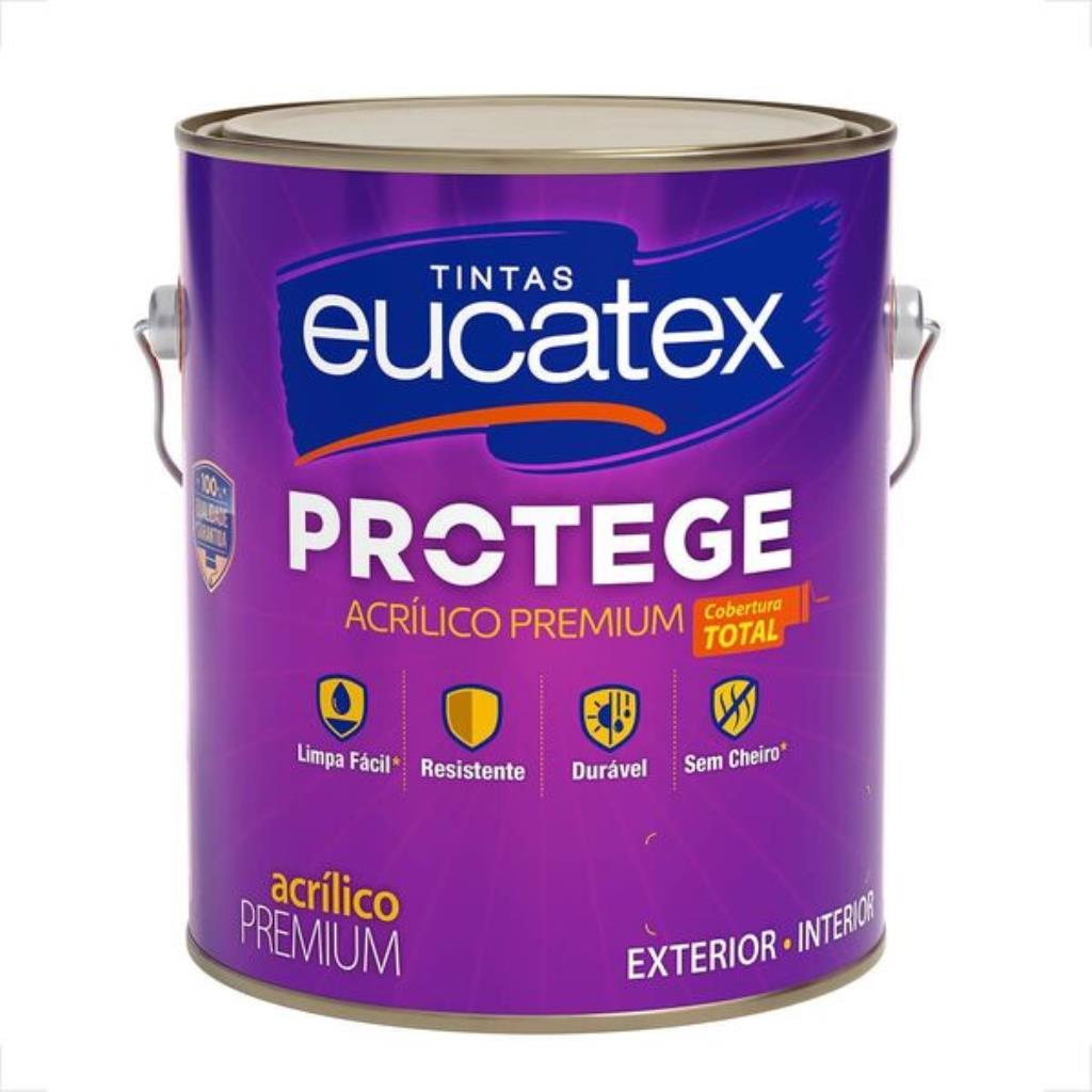 Tinta Latex Eucatex Protege Acrílico Premium Fosco Branco 3,6L – Máxima Cobertura e Proteção