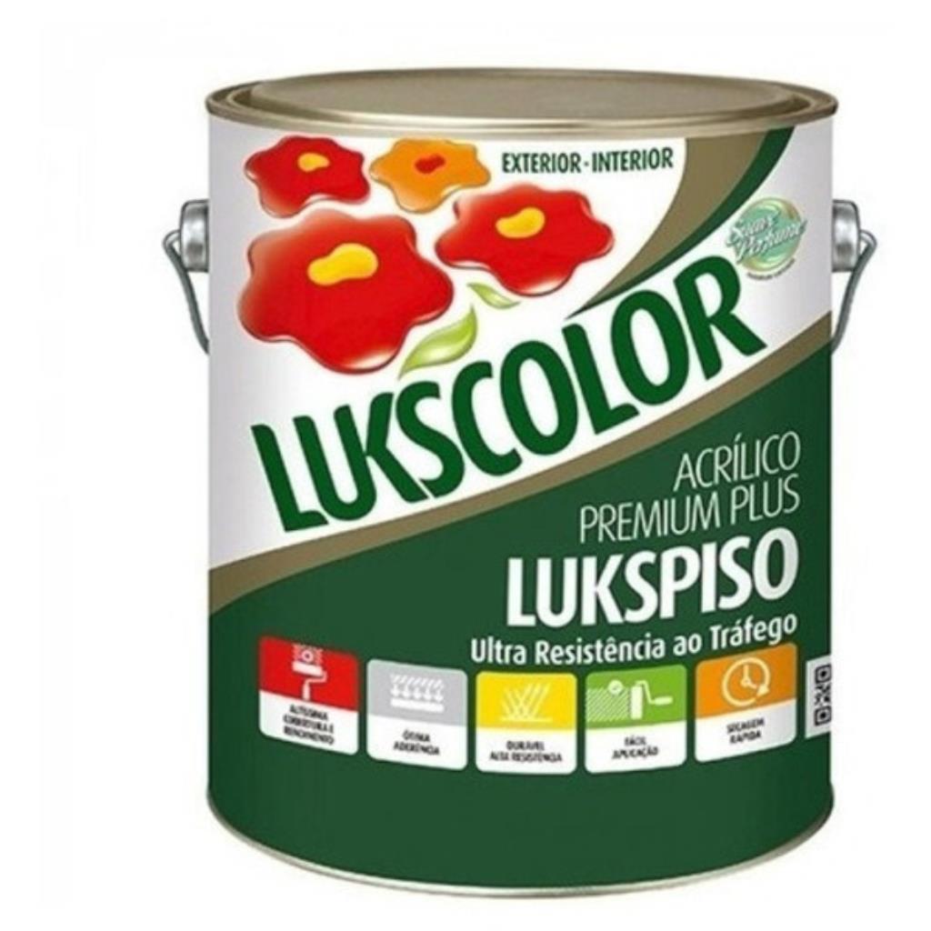 Tinta para Piso Lukscolor Lukspiso 3,6L Cinza – Alta Resistência e Máxima Durabilidade
