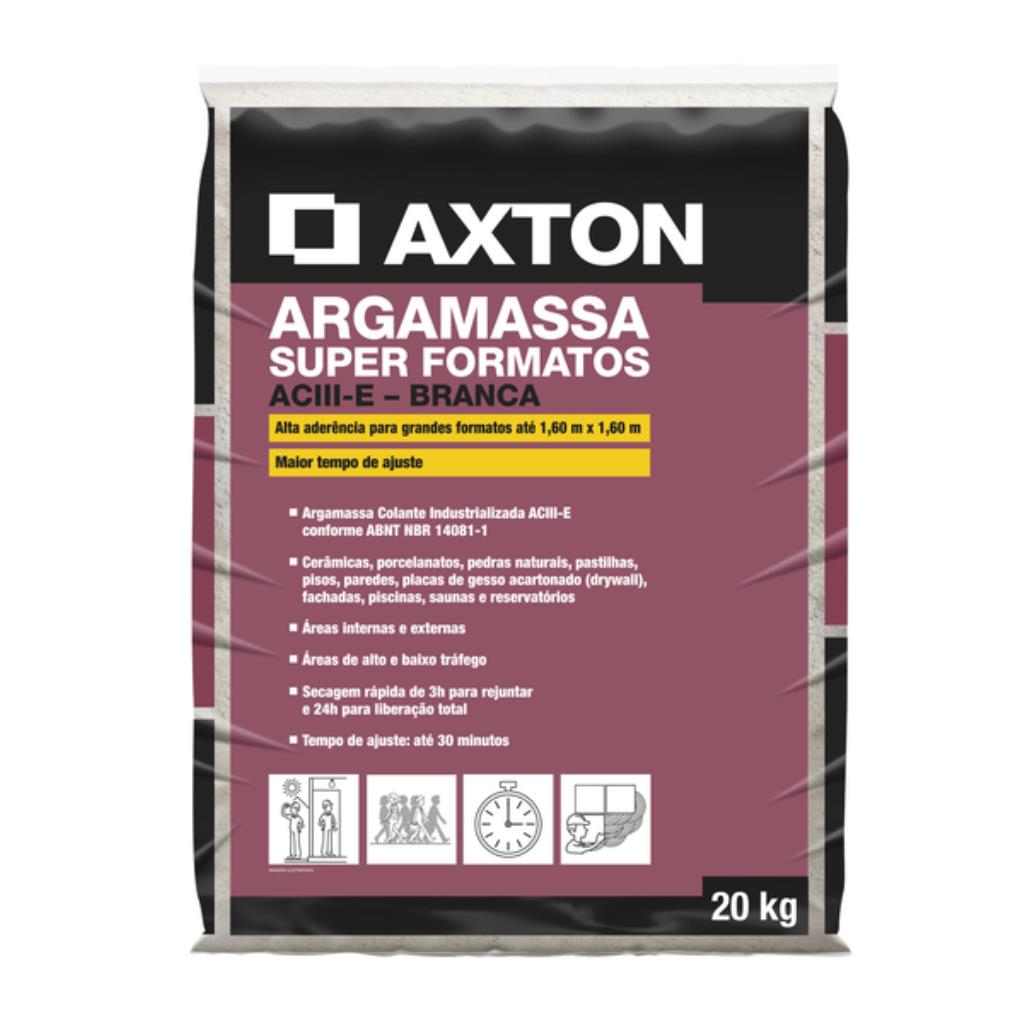 Argamassa ACIII Grandes Formatos Axton 20kg Branca – A Força Suprema e o Acabamento de Elite para Revestimentos Nobres