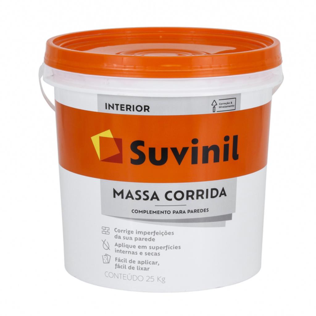 Massa Corrida Suvinil 25kg Branco – Nivelamento Perfeito e Fácil Lixamento para Ambientes Internos