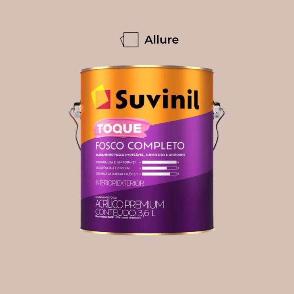 Tinta Acrílica Suvinil Fosco Completo 3,6L Allure – A Sofisticação do Cinza Azulado com Acabamento de Alto Padrão