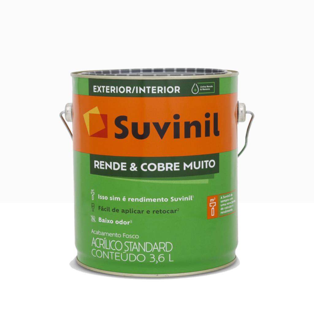 Tinta Acrílica Fosca Suvinil 3,6L Branco – A Performance Superior para Pinturas Ágeis e Impecáveis