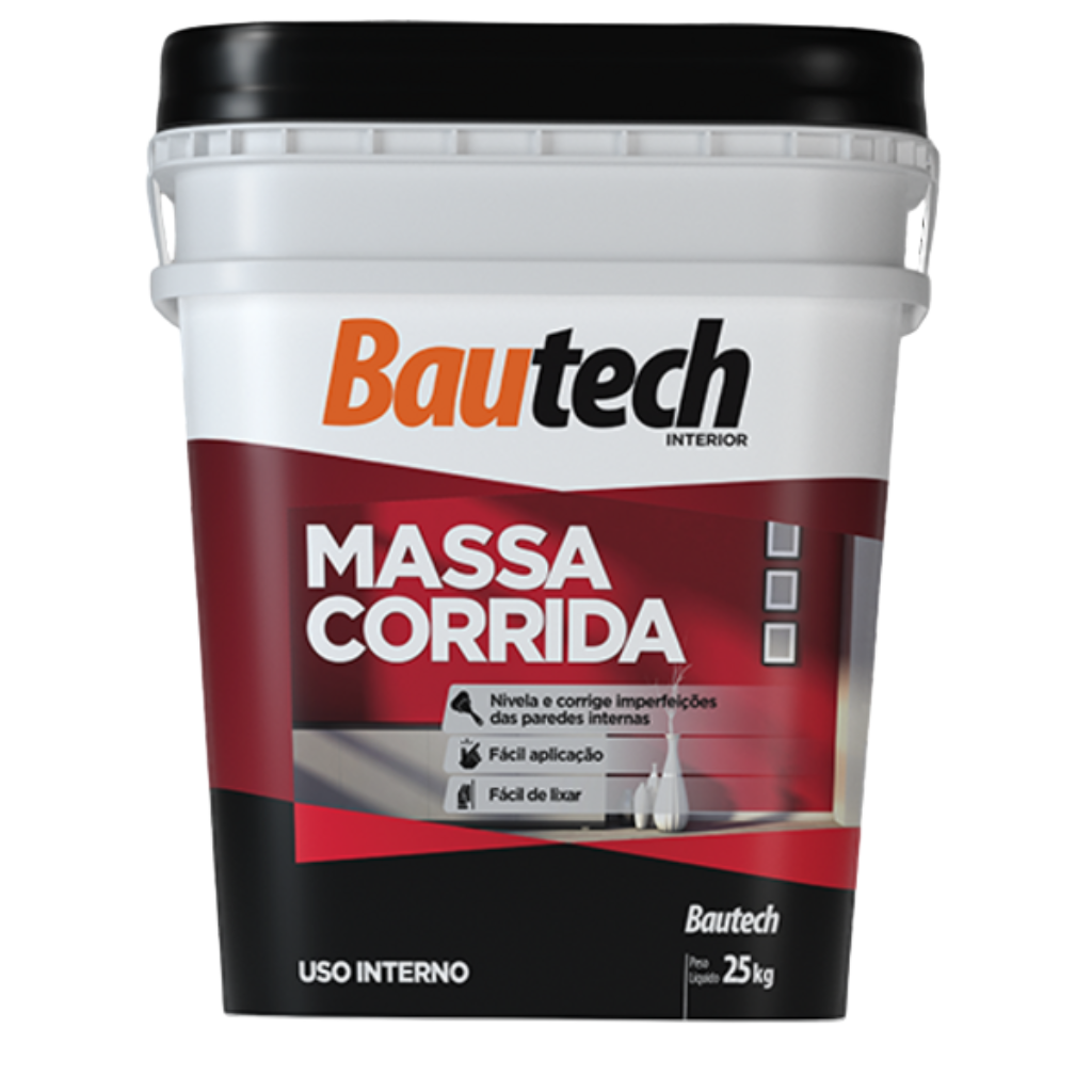 Massa Corrida Bautech 25kg – Alta Resistência e Nivelamento Superior para Ambientes Internos