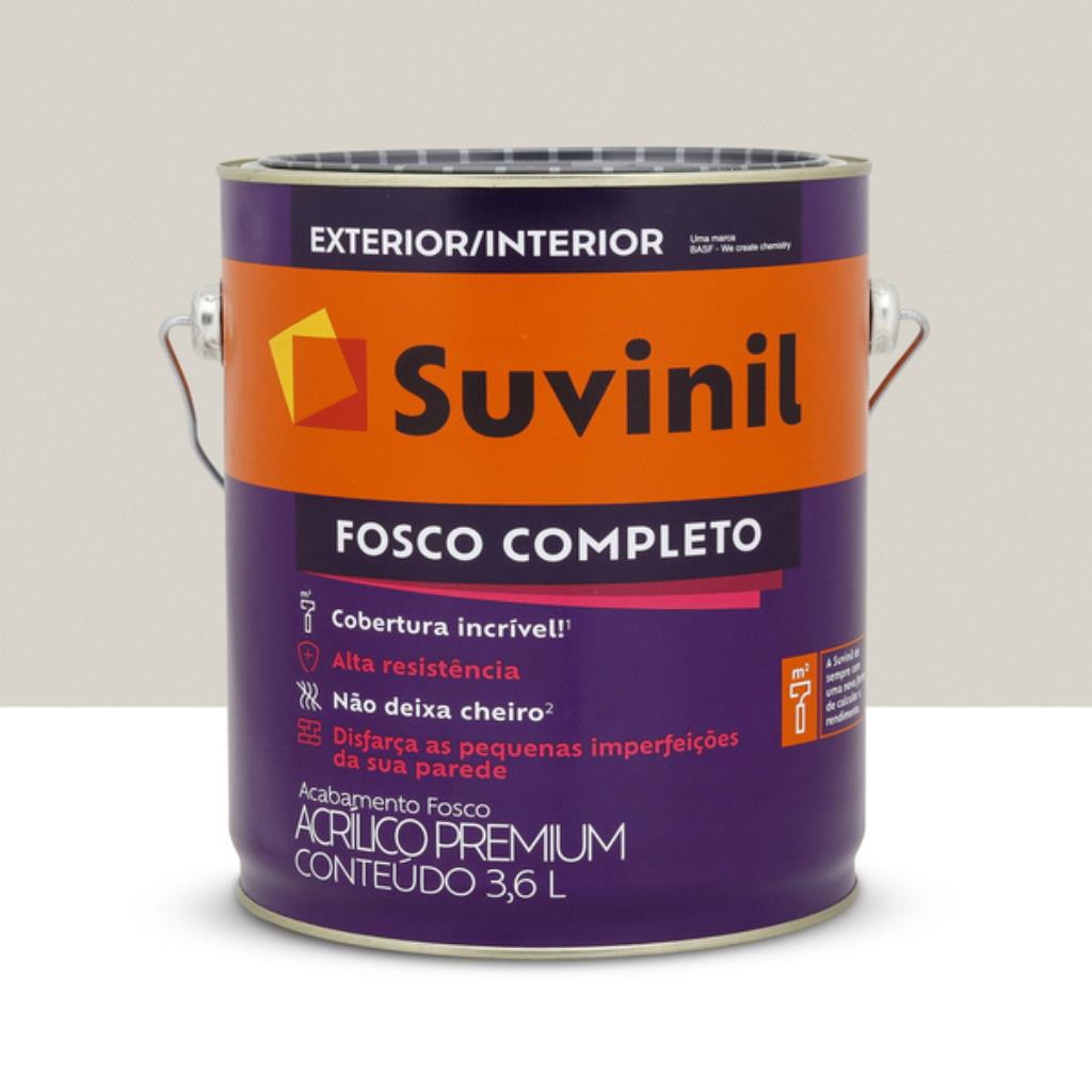Tinta Acrílica Suvinil Fosco Completo 3,6L Papel Picado – A Versatilidade do Cinza Greige com Acabamento Premium de Alto Padrão