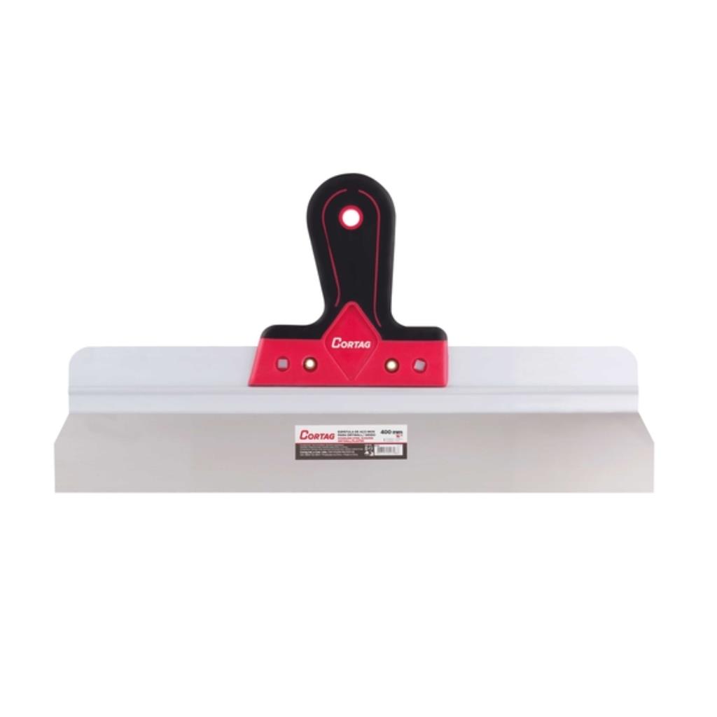 Espátula de Aço Inox 400mm Cortag – Nivelamento de Grandes Áreas para Massa Corrida e Gesso