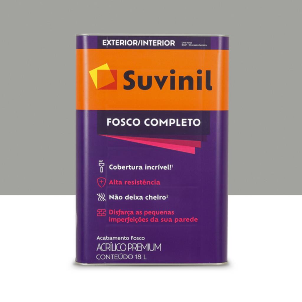 Tinta Acrílica Suvinil Fosco Completo 18L Elefante – O Cinza Moderno em Alta Performance para Grandes Áreas