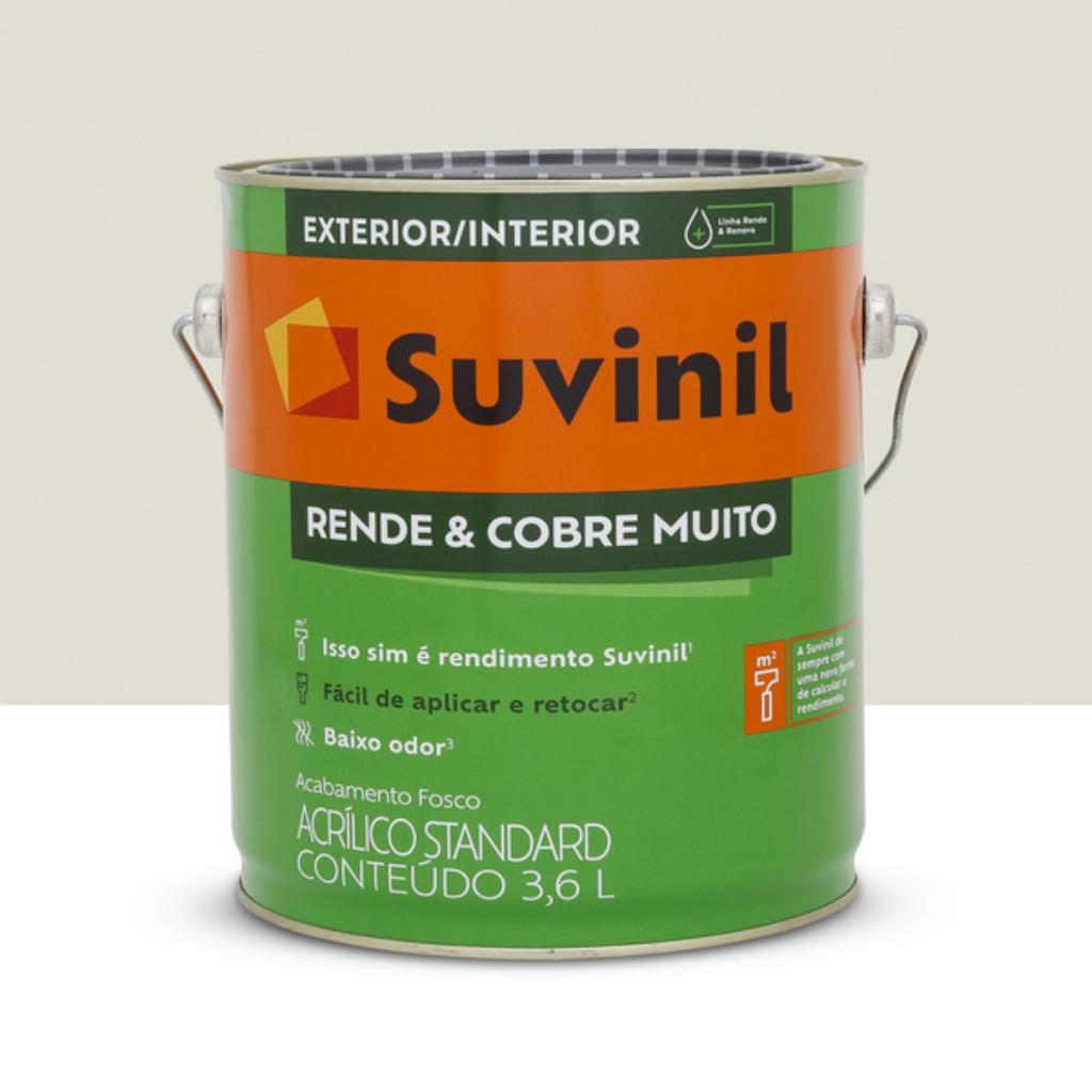 Tinta Acrílica Fosca Suvinil Standard 3,6L Gelo – A Elegância Atemporal e Proteção Superior para sua Casa