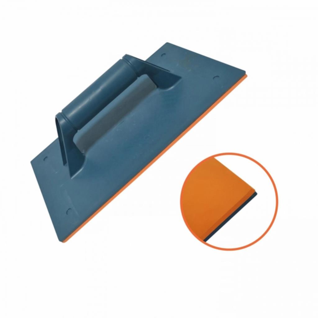 Desempenadeira Plástica Master Gold 17x30cm – Base de Borracha Azul para Acabamento e Rejunte