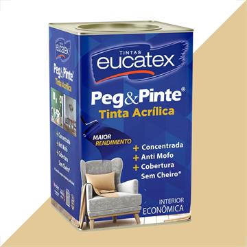 Tinta Acrílica Eucatex Peg & Pinte Interior Palha Sertão 18L – Economia e Rendimento para Áreas Internas
