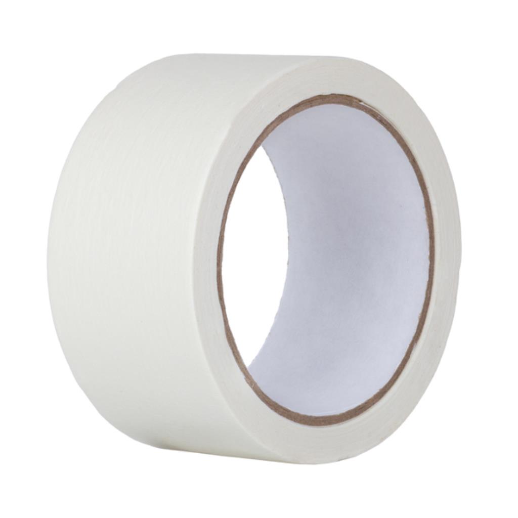 Fita Crepe Branca 48mm x 25m – Mascaramento Largo para Pintura e Proteção