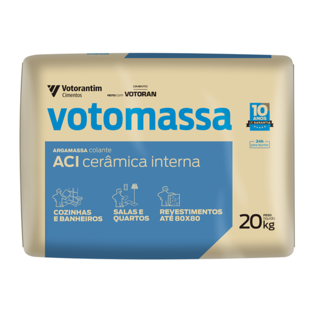 Argamassa ACI Interno 20kg Votomassa – A Base Sólida e Econômica para o seu Piso Interno