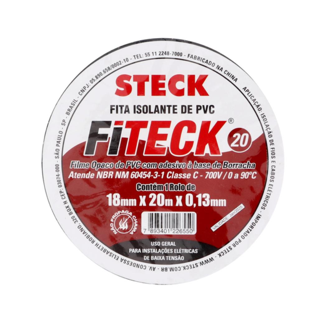 Fita Isolante Fiteck 0,13mm 700V 20 Metros Steck – Segurança e Custo-Benefício