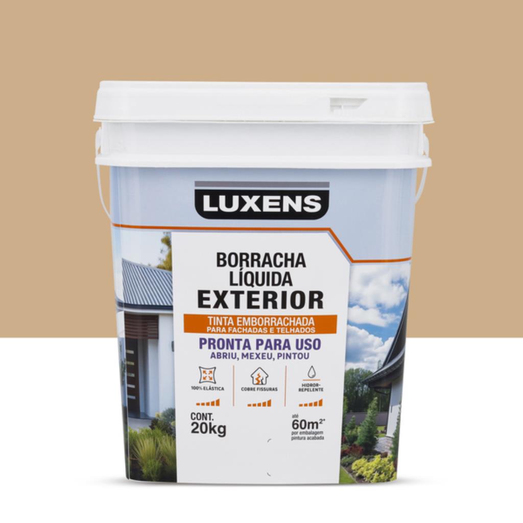 Tinta Emborrachada Fosco Externo Luxens Camurça 20Kg – Proteção Elástica Contra Fissuras