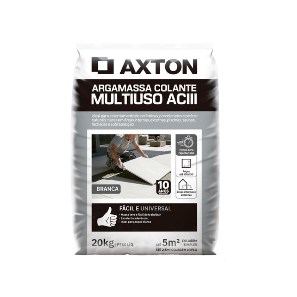 Argamassa ACIII Multiuso Axton 20kg Branca – A Força Indestrutível e a Estética Impecável para Projetos de Elite