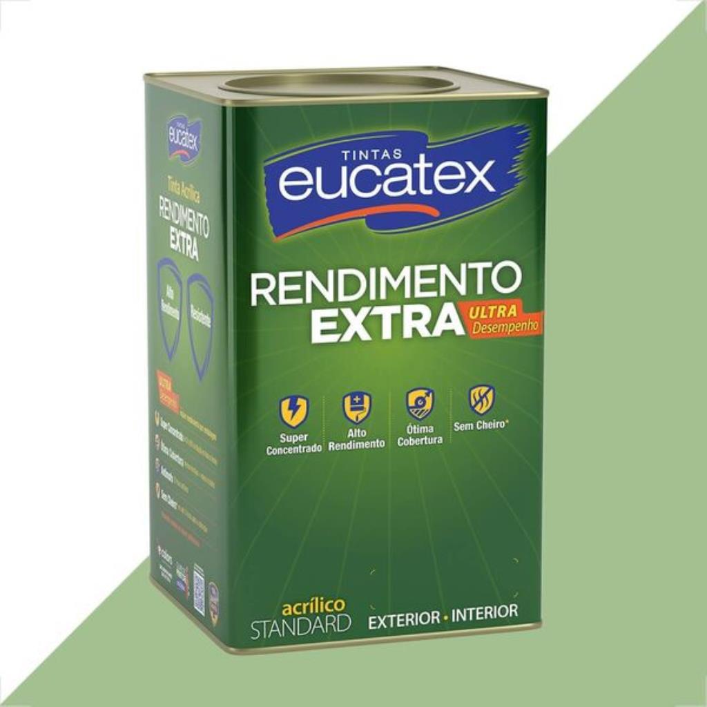 Tinta Latex Eucatex Rendimento Extra Verde Kiwi 18L – Alta Diluição e Cobertura Superior