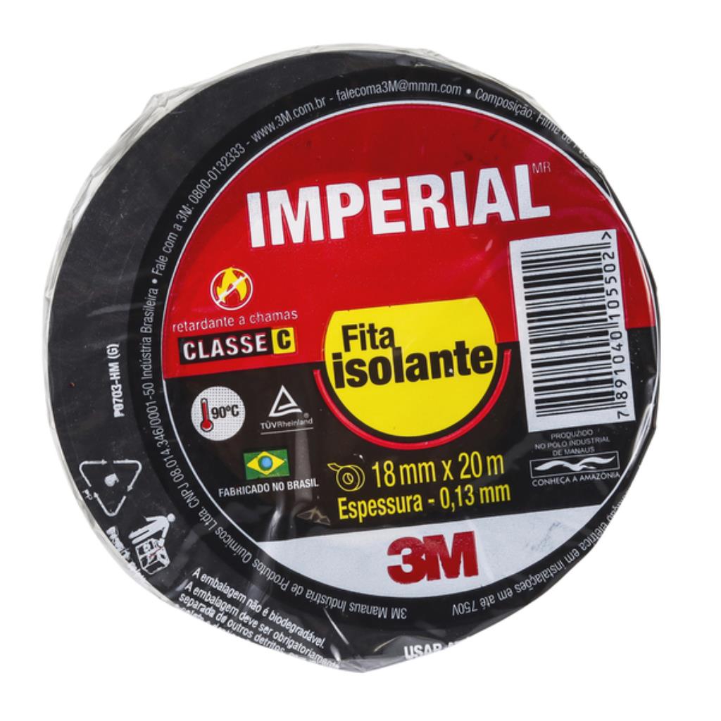 Fita Isolante 3M Imperial Preta 18mm x 20m – Qualidade e Versatilidade