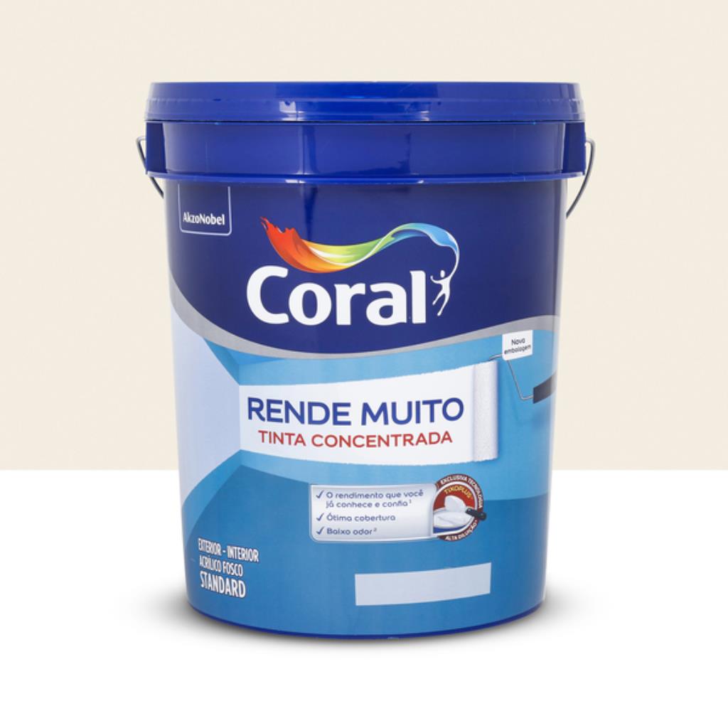 Tinta Acrílica Fosca Coral 20L Branco – A Campeã de Rendimento para uma Pintura Profissional e Econômica