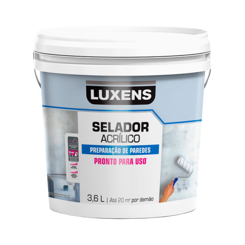 Selador Acrílico Interno e Externo Luxens 3,6L – Fundo Preparador de Alta Performance