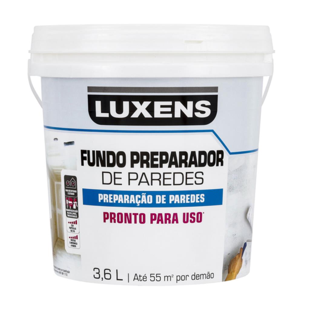 Fundo Preparador de Paredes Luxens 3,6L – Fixador para Áreas Internas e Externas