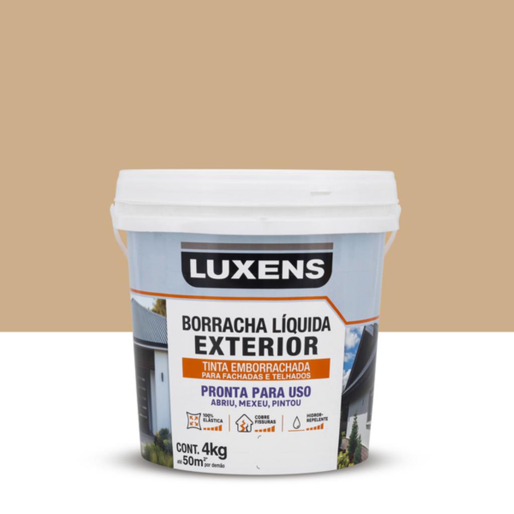Tinta Emborrachada Fosco Externo Luxens Camurça 4Kg – Proteção Elástica Contra Fissuras