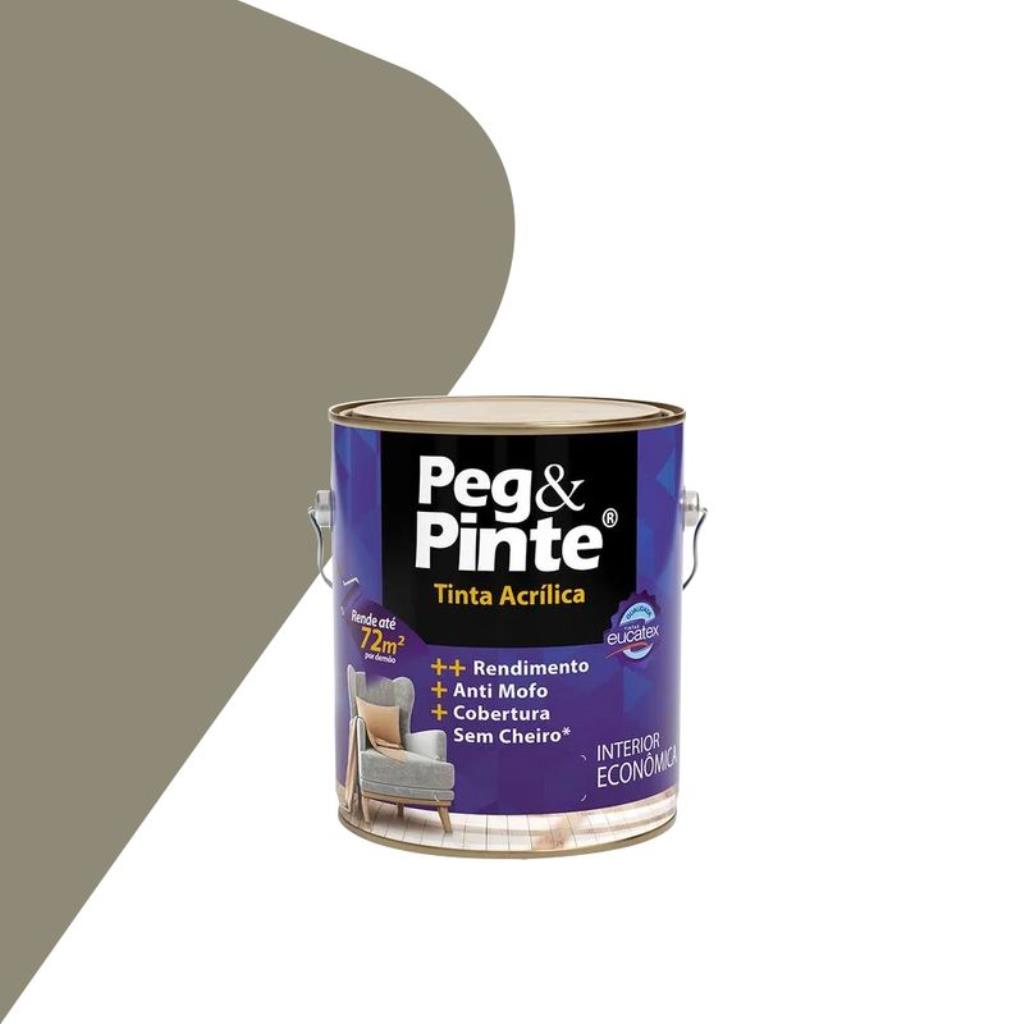 Tinta Acrílica Eucatex Peg & Pinte Interior Luar do Sertão 3,6L – Economia e Estilo para Ambientes Internos
