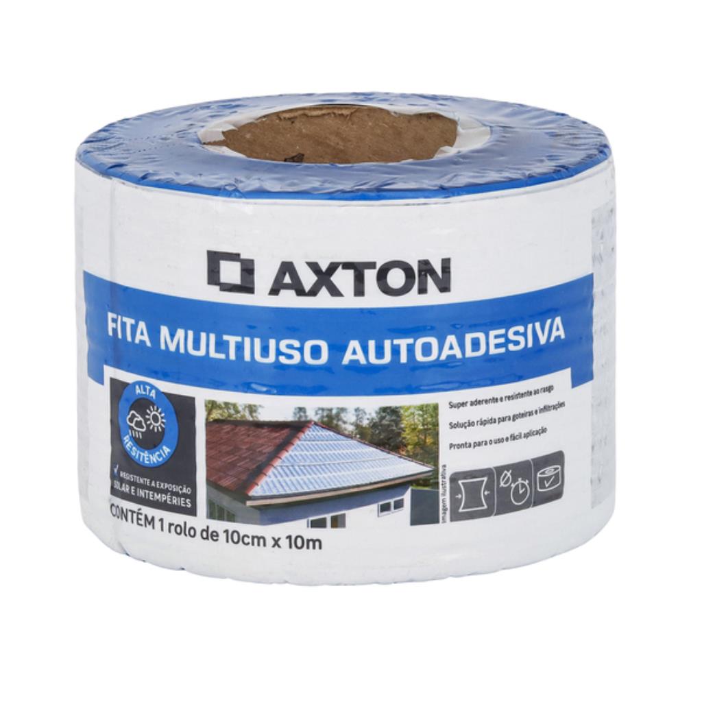 Fita Asfáltica Autoadesiva Axton 10cm x 10m – Solução para Reparos em Telhados e Calhas