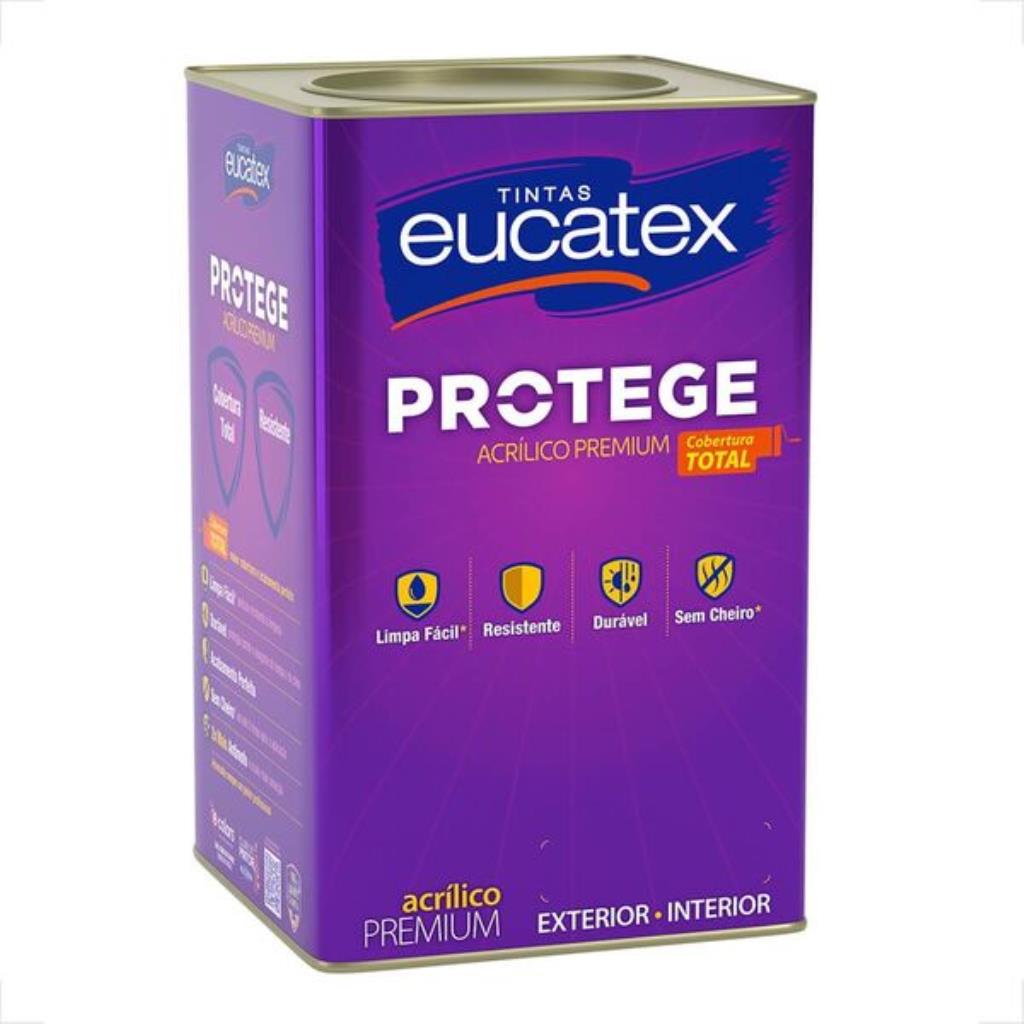 Tinta Latex Eucatex Protege Acrílico Premium Fosco Branco 18L – Alta Performance e Máxima Cobertura