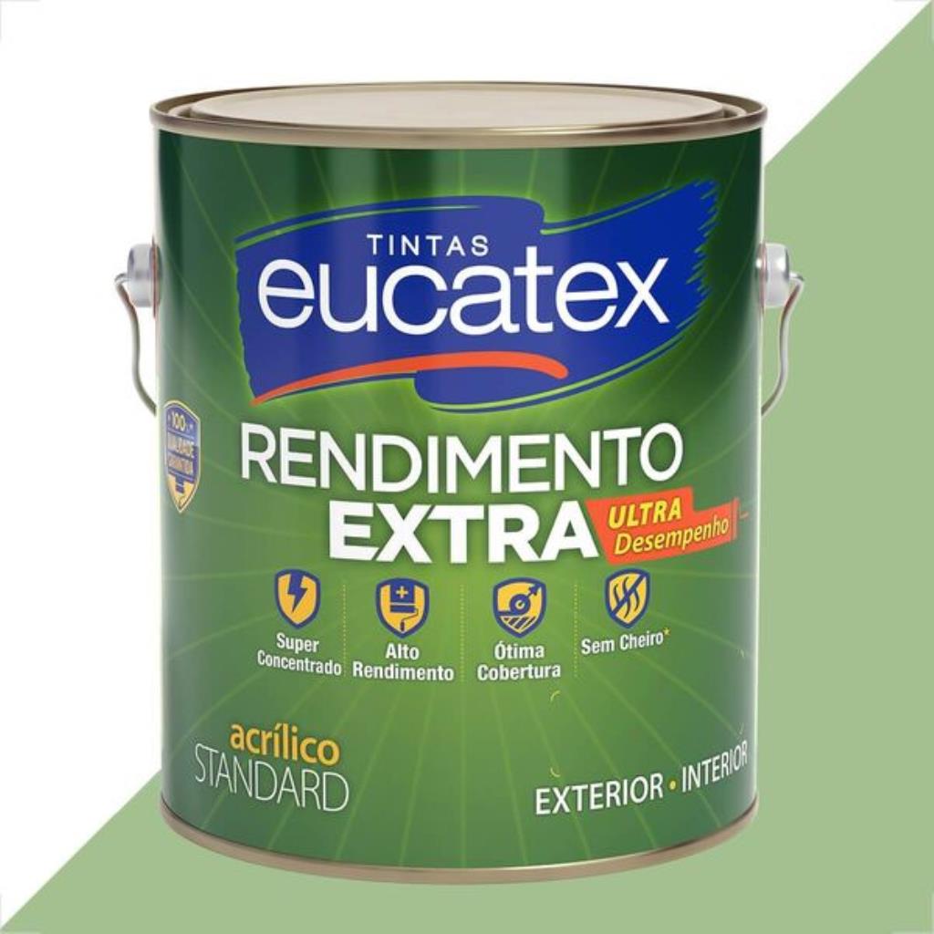 Tinta Latex Eucatex Rendimento Extra Verde Kiwi 3,6L – Alta Diluição e Economia com Cor Moderna