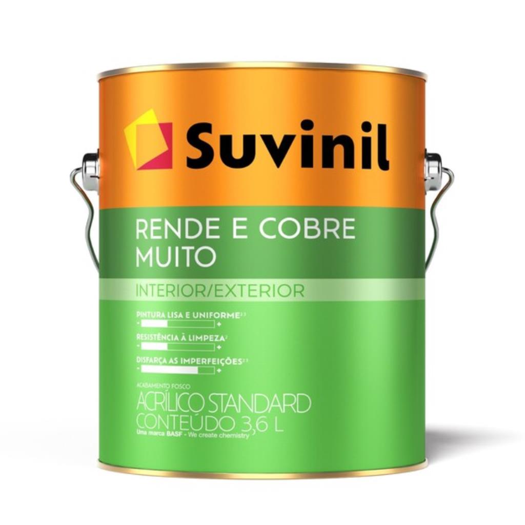 Tinta Acrílica Fosca Suvinil Standard 3,6L Névoa Intensa – A Modernidade do Cinza com a Proteção que sua Casa Merece