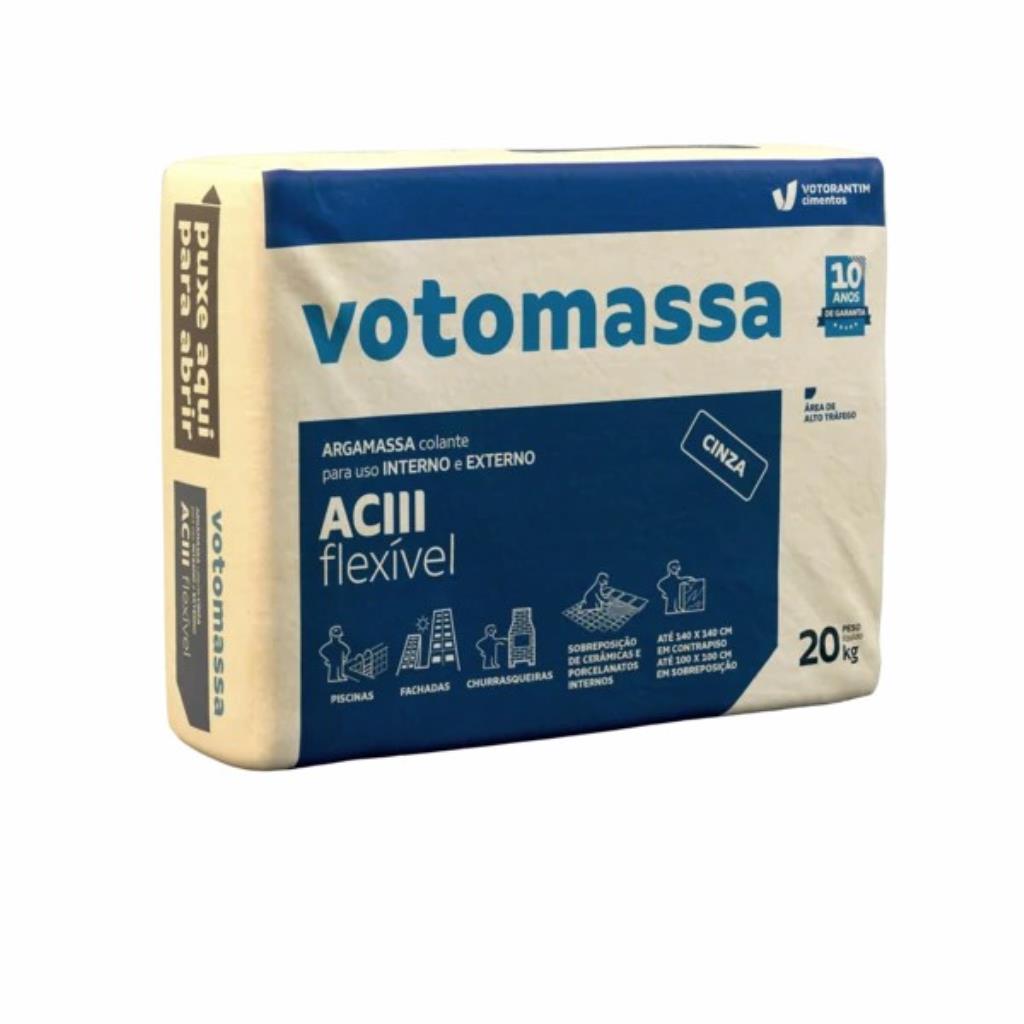 Argamassa ACIII 20kg Votomassa Cinza – A Força Indestrutível para Grandes Formatos e Alta Performance