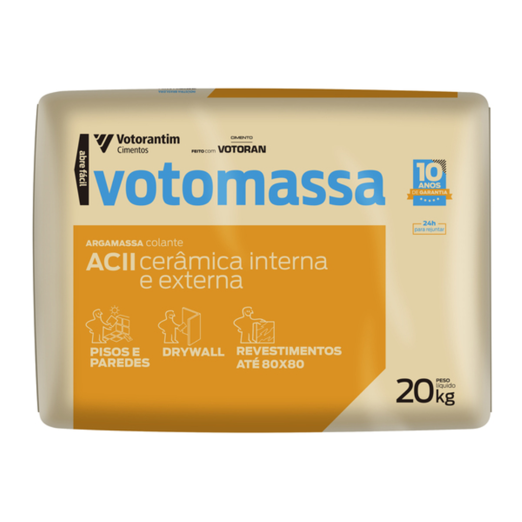 Argamassa ACII 20kg Votomassa – A Versatilidade e Segurança para Assentamentos em Áreas Internas e Externas