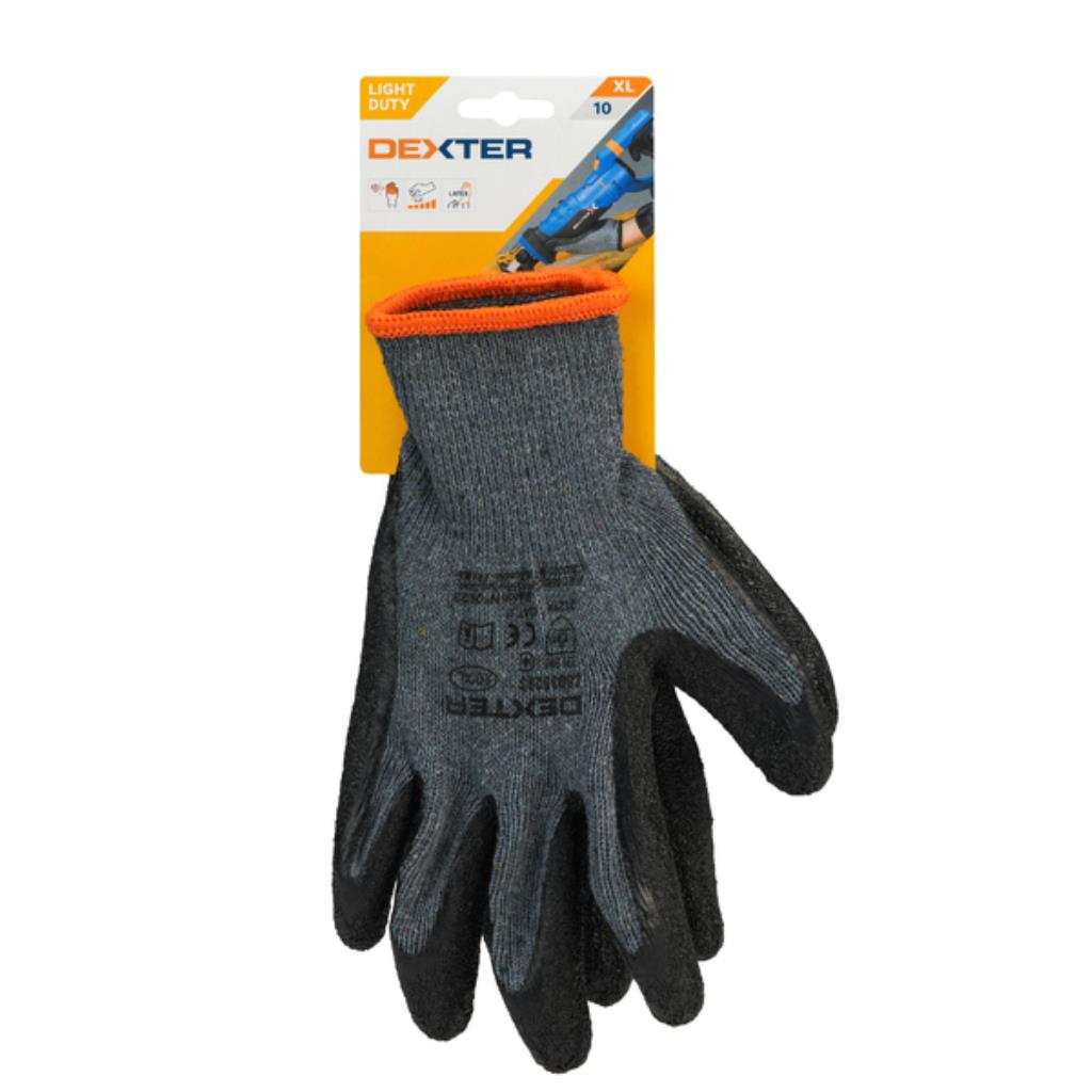 Luva de Proteção Mecânica Dexter Látex e Nylon – Tamanho XG com CA