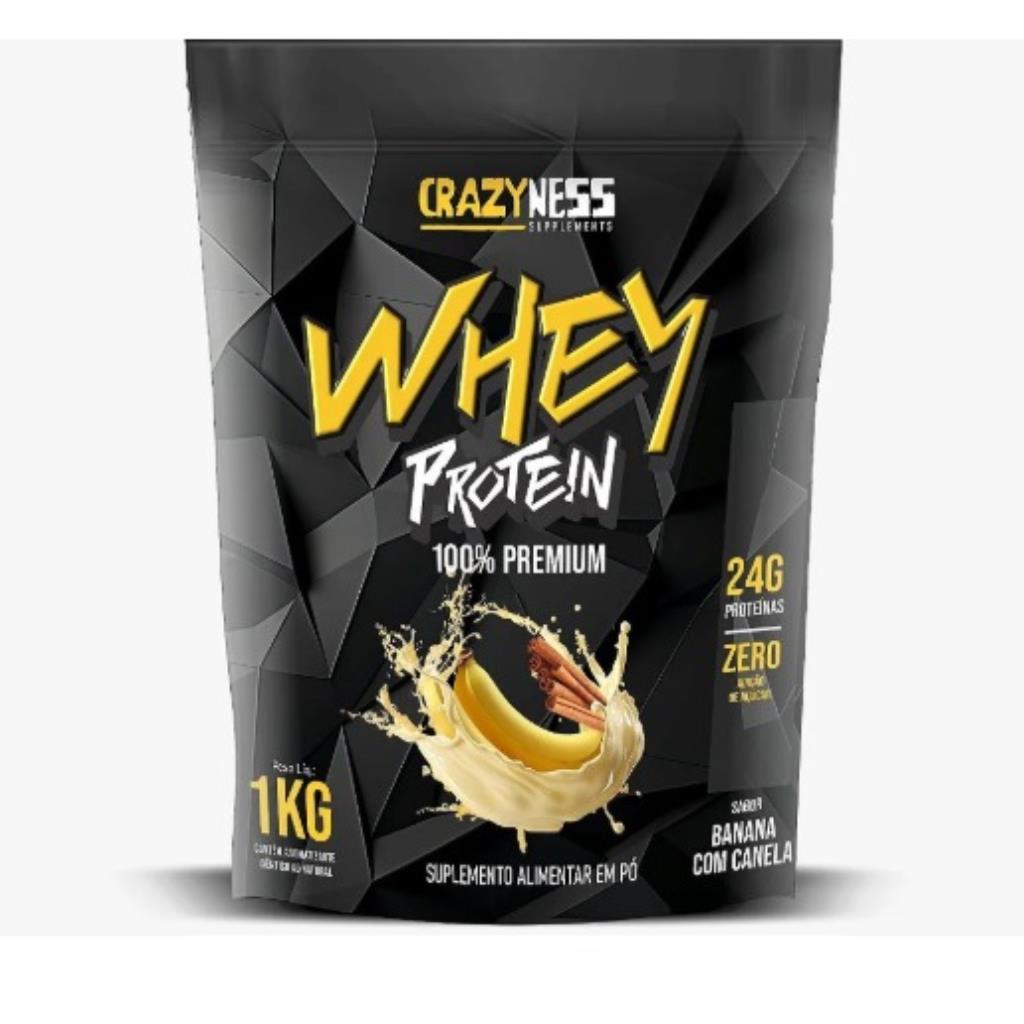 Whey 100% Premium (Morango) Crazyness - 1 kg