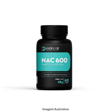 NAC 600 Antioxidante e Detox Byopure - 60caps
