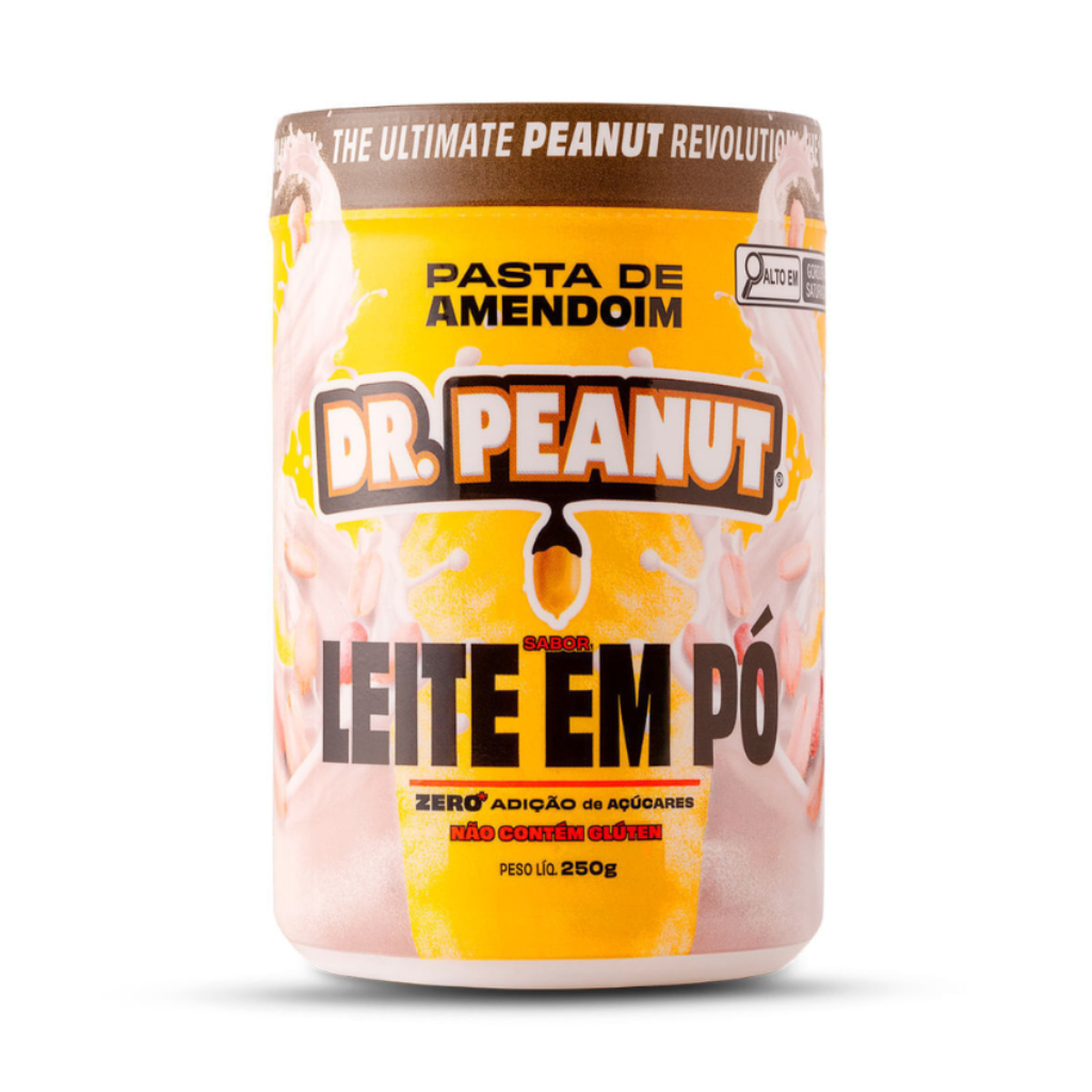 PASTA DE AMENDOIM DR. PEANUT 250G SABOR LEITE EM PO