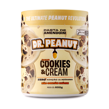 PASTA DE AMENDOIM DR. PEANUT 600G SABOR COOKIES & CREAM