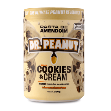 PASTA DE AMENDOIM DR. PEANUT 250G SABOR COOKIE & CREAM