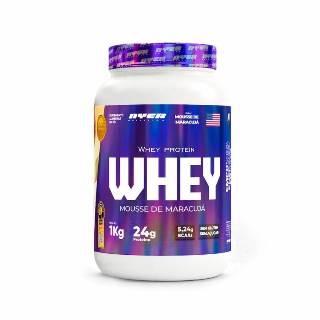 WHEY PROTEIN NYER POTE 1KG SABOR MOUSSE DE MARACUJA NYER NUTRITION