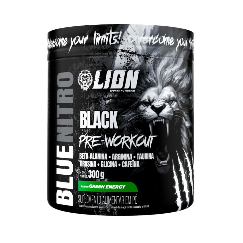 BLUE NITRO BLACK 300G SABOR GREEN ENERGY LION SPORTS NUTRITION