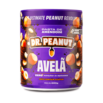 PASTA DE AMENDOIM DR. PEANUT 600G SABOR AVELA