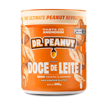PASTA DE AMENDOIM DR. PEANUT 600G SABOR DOCE DE LEITE